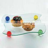 Home Decor Fashion Design Attractive Glass Cake Plate thumbnail-1