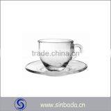 2014 wholesale glass tea cup and saucer sets