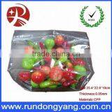 Transparent Plastic CPP Stand up Pouch Bag / Slider Zip Lock Fruit Bag for Grape thumbnail-3