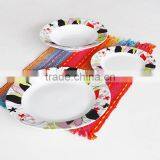 18pcs Ceramic Dinnerware Set, Porcelain With Decal thumbnail-1