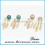Natural Turquoise Stone Earring, Natural Stone Earring thumbnail-3