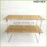 Living room bamboo stackable shelves Homex-BSCI