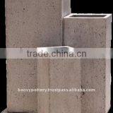 AAM Tall Light Outdoor Cement Planter, Light Cement Pottery, Light Concrete Pot thumbnail-1