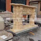 Beige Travertine Morden Indoor Used Decoration Marble Fireplace Mantel for Sale thumbnail-4