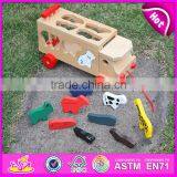 2015 New Wooden Push Toy for Kids,Lovely Cute Wooden Toy Pull for Children,Best Seller Mini Wooden Car Toy With Puzzle WJ276157 thumbnail-2