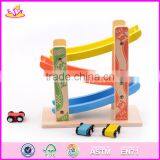 2017 New Design 3 Levels Funny Children Wooden Toy Car Track W04E052 thumbnail-3