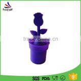 2016 Hot Selling Fashion Food Garde Eco-friendly Non-toxic Pot Plant Shape Silicone Tea Infuser thumbnail-1