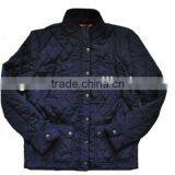 European Style Diamond Stitching Cotton Padding Quilted Bomber Jacket thumbnail-5