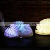 UCHOME Round PU Cover Rechargeable Table Lamp Book-Shaped Folding Bedside Lamp thumbnail-3