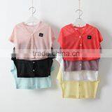 Kids T-shirt Wholesale V-neck Short Sleeve Summer Sunscreen Tops thumbnail-1