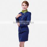Navy Blue Airline Uniforms Flight Attendant Outfit thumbnail-3