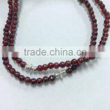 Direct Sale Natural Sterling Silver Jewelry Garnet Lotus Necklace thumbnail-5