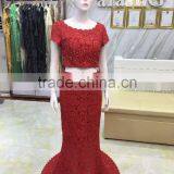 Lady's Crochet Bead Wedding Dress With Machine Made thumbnail-3