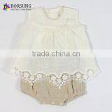 Old European Frocks Designs Lace Baby Clothes 100% Linen/Cotton Blend Little Girls Boutique Clothing Outfits thumbnail-1
