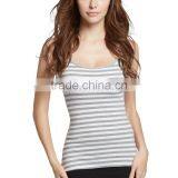 Plain Gray Stripe Stringer Tank Top Custom