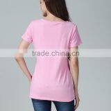 Wild Short Sleeve Nursing Clothes Small Fresh Breastfeeding Clothing Cotton Maternity Mother Outdoor Tops thumbnail-2