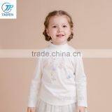 2017 Spring Children t Shirt With Flower Patterns For Girls Long Sleeves Kids t Shirt thumbnail-1