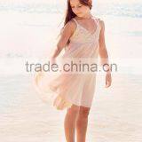 Girls Boutique Clothing Blush Pink Spaghetti Strap Lace Dress Flower Girl Dress thumbnail-2