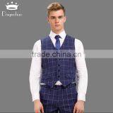 Daynoliao Latest Design 3 Pieces Business Suits Wholesale Navy Check Slim Men Suits for Wedding thumbnail-3