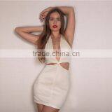 Runwaylover 096 Hot Style 2017 Ladies Sexy Deep V-Neck Halter Bandage Dress thumbnail-5