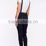 Adjustable Shoulder Strap Hip Pockets Denim Overall for Women thumbnail-4