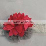 Wholesale Girls Accessories 2016 Cotton Knit Baby Headbands Elastic Besutiful Baby Girl Flower Headbands Boutique Children Bands thumbnail-3