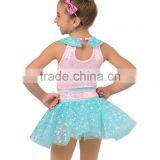 2017 New Hot - Pink Sleeveless With Embroidered Baby Blue Tulle Ballet Tutu-flower Dress thumbnail-2