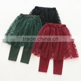 Spring solid color cotton tutu girls skirt leggings