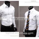 White Color Man Long Sleeve Dress Shirts thumbnail-1