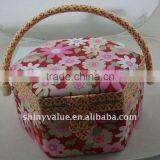 Beautiful Flower Pattern Sewing Basket Manufacturer thumbnail-2