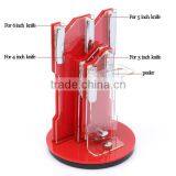 New Arrival Hot Sale Useful Red Acrylic Kitchen Ceramic Knife Holder Kitchen Knife Stand Block For 3 4 5 6 Knives And Peeler thumbnail-6