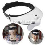 2017 Hot Selling 2 LED Headband Glasses Illuminated Magnifier Loupe Single/Bi-plate Magnifications 5 Lens thumbnail-1