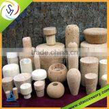 High Quality Small Glass Bottle Wooden Cork Stopper Wholesale thumbnail-2