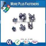 Taiwan Stainless Steel Copper Brass Aluminum Square Washer Hex Head Sem Screw thumbnail-3