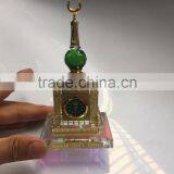 Wholesale Saudi Royal Makkah Clock Tower PERFUME Crystal Model Manufacture Islamic Wedding Souviner Gift thumbnail-6