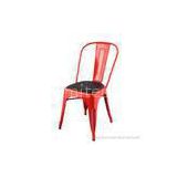 Customized Color Living Room Metal frame Tolix Cafe Chair With Cushion