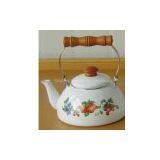 Porcelain Enamel Half-round Teapot thumbnail-1