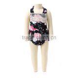 Latest design summer wholesale stylish cute floral cotton fancy baby rompers