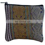 Wholesale Vintage Cotton Kantha Purse Ethnic Zipper Bag Pouch thumbnail-1