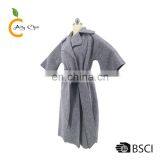 Fashion Two Side Pockets With Flap Button Ladies Fancy Long Coat thumbnail-4