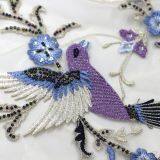 Lace Product Type and Terial Brocade Fabric100% Polyester Lace Product Type Bird Pattern Ma thumbnail-2