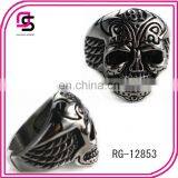 2014 fashion stainless steel jewelry with skull rings design