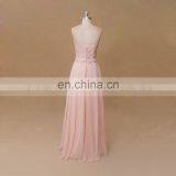 Front Split Peach Chiffon Bridesmaid Dress thumbnail-3