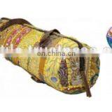 Banjara LEATHER Style Yoga Bag Yoga Met Bag Ethnic Hand Embroidered ViNtAgE INDIAN Kantha YOGA Mat Bag Crossbody Embroidered Yog thumbnail-2