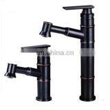 Pull Down Black Vintage Lavatory Basin Sink Faucet Pull Out Basin Mixer Tap for Above Counter Basin thumbnail-5