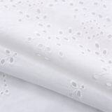 White Cotton Fabric Embroidered Fabrics for Clothing thumbnail-2
