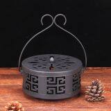 Home Creative Antique Mosquito Incense Burner With Lid Fireproof Incense Burner Portable thumbnail-3