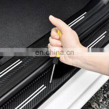 4pcs Car Sticker Door Carbon Leather Fiber Sill Plate thumbnail-5