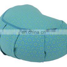 100% Cotton for Yoga Buckwheat Filled Meditation Crescent Cushion thumbnail-2