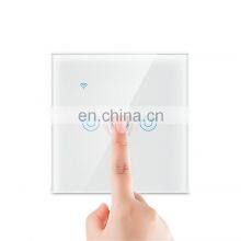EU/UK Standard Tuya Blue Tooth + WiFi Dual Mode 3 Gang Smart Touch Swich,Support Remote Control Voice Control